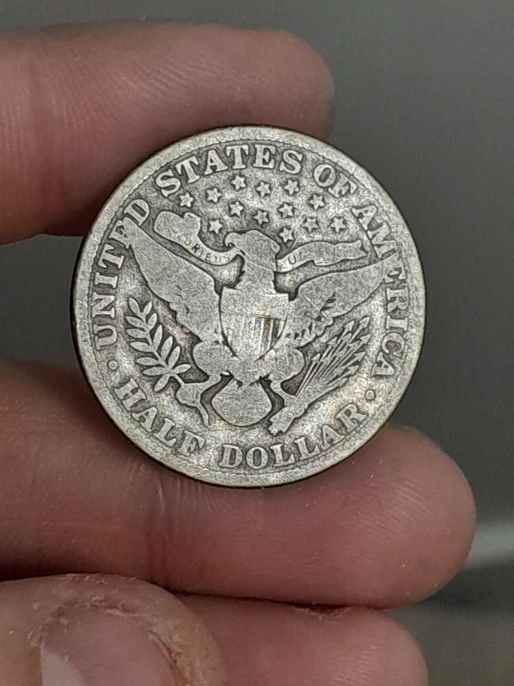 1908- P Barber Half Dollar #3