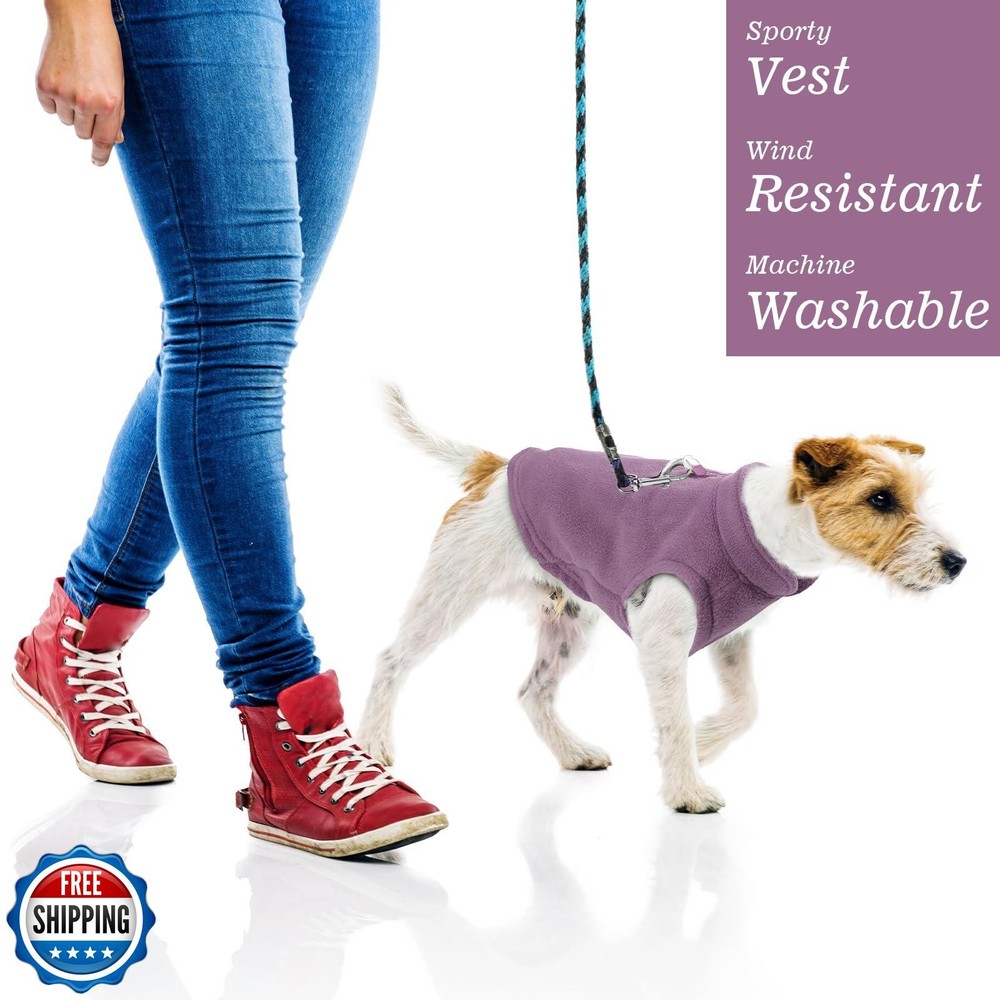 SATINIOR 4 Pieces Dog Polyester Warmer Vest Sweater Warm Pullover Jacket with