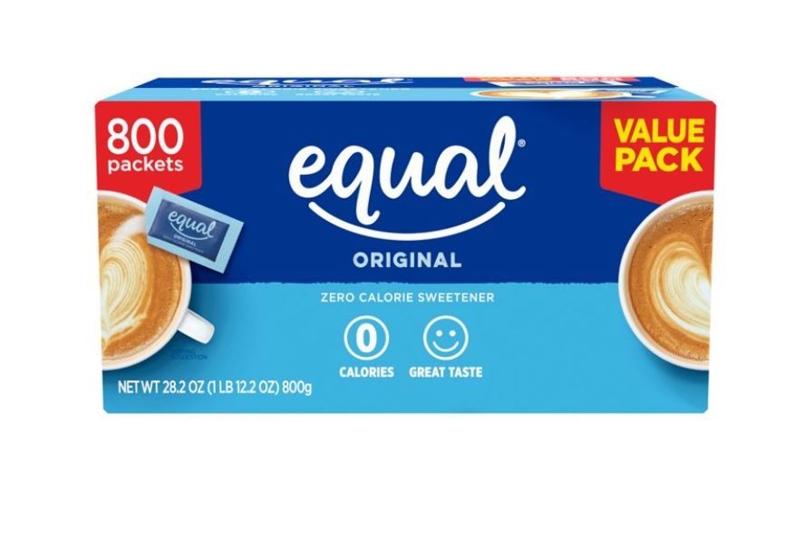 EQUAL Zero Calorie Sweetener, Sugar Substitute, 800 Packets