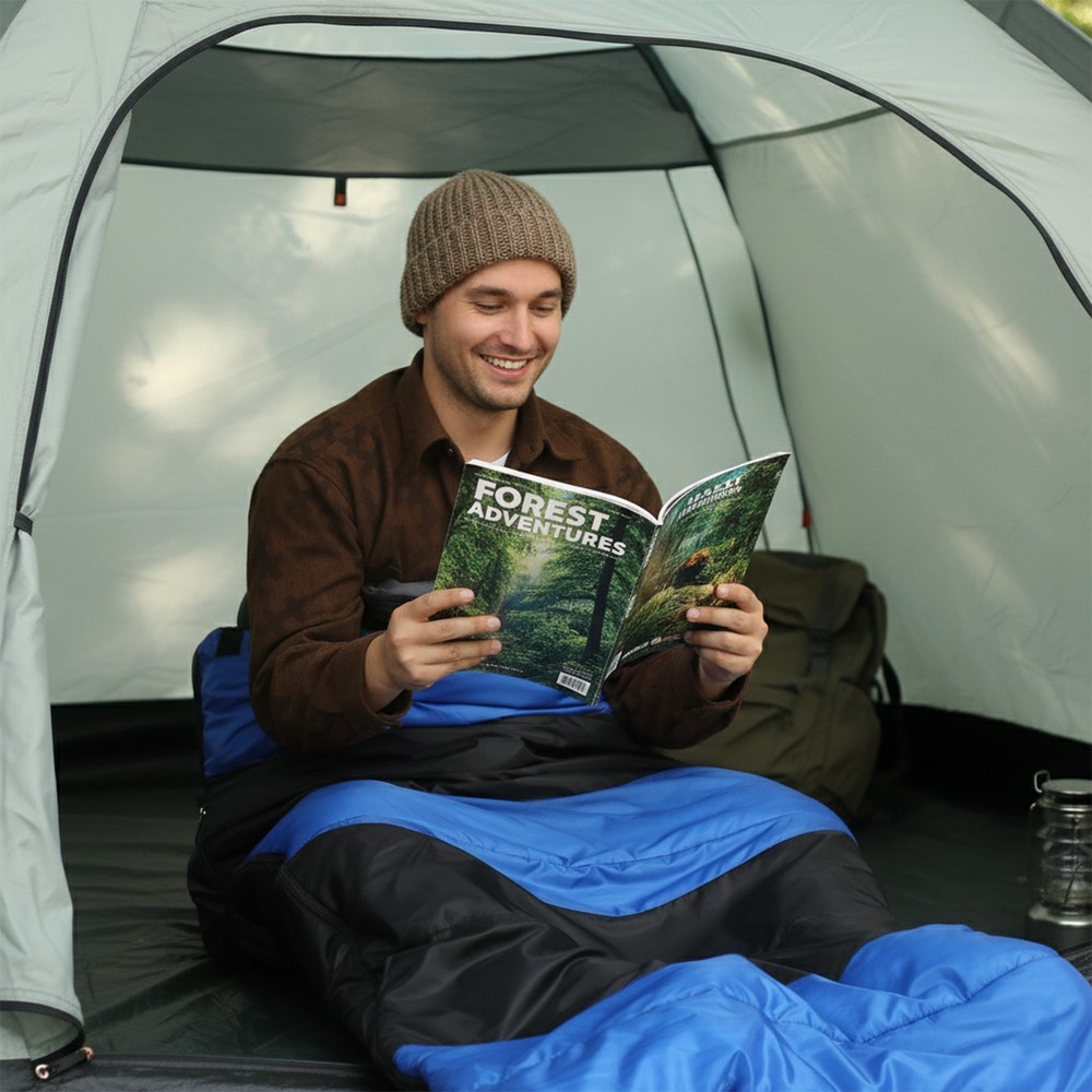 Rectangular Heated Sleeping Bag, Waterproof Compact Envelope Sleeping Bag