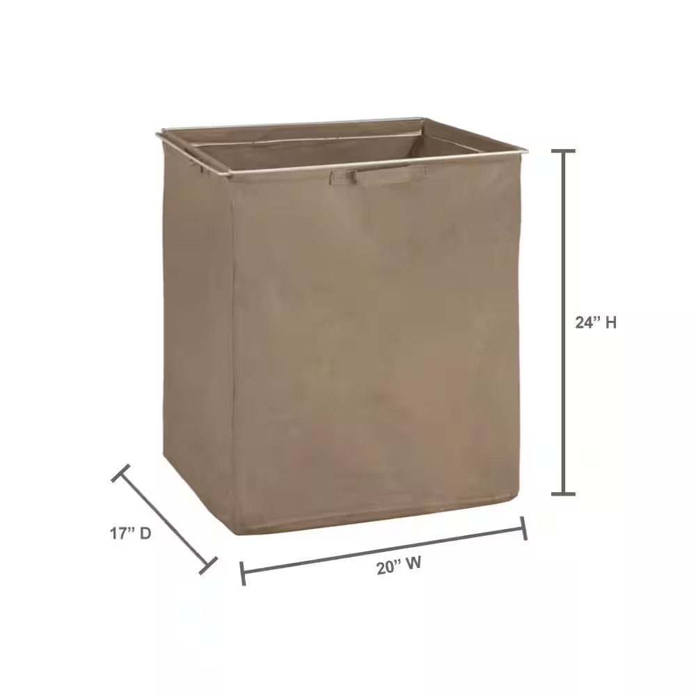Shelftrack Mocha Fabric Hamper with Frame