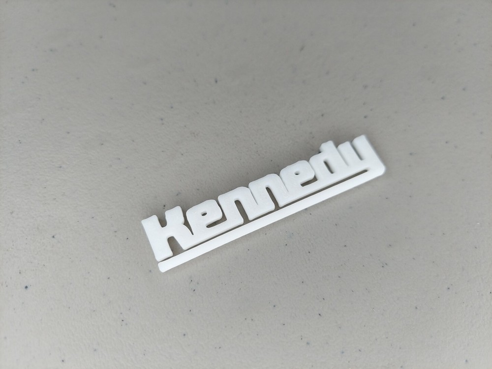 Kennedy Kits Tool Box "Kennedy" Label Placard Emblem Plastic