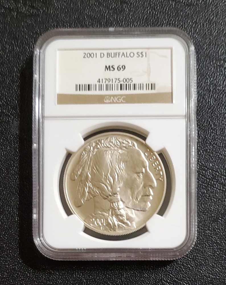 2001 D American Buffalo Commemorative Silver Dollar NGC MS69