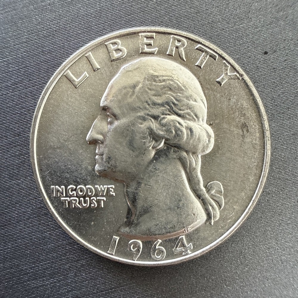 1964 P 4 Silver Washington Quarters