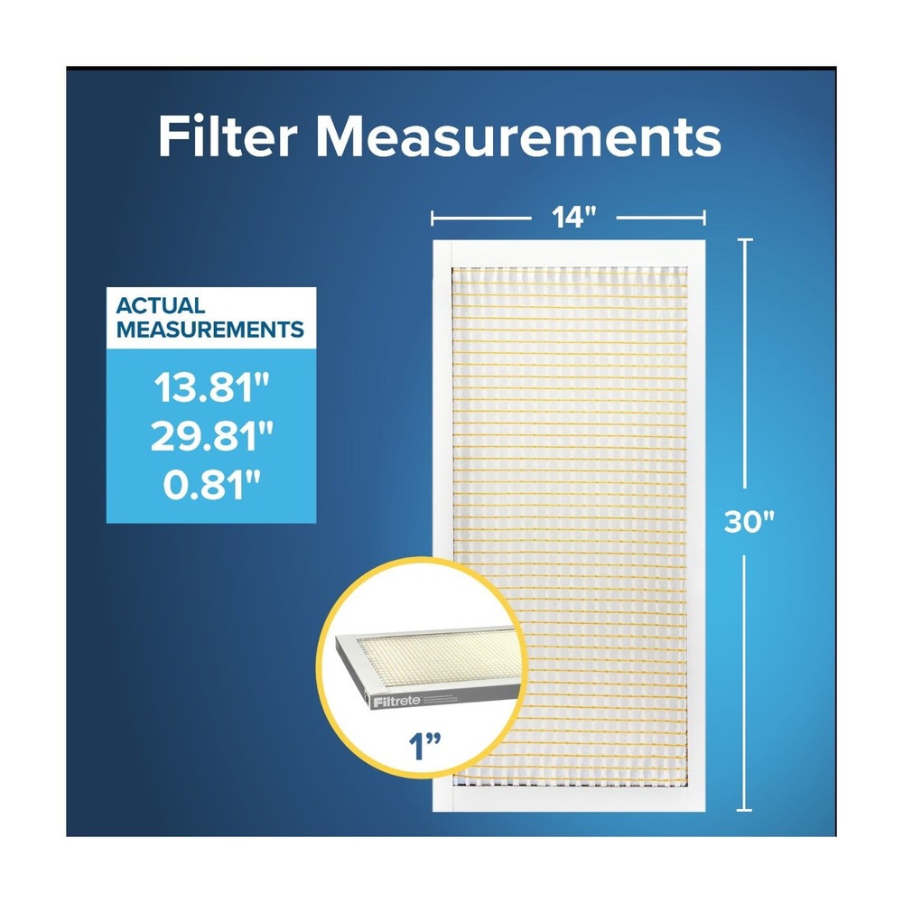 14x30x1 Air Filter MPR 300 MERV 5 Dust Reduction 1 Filter