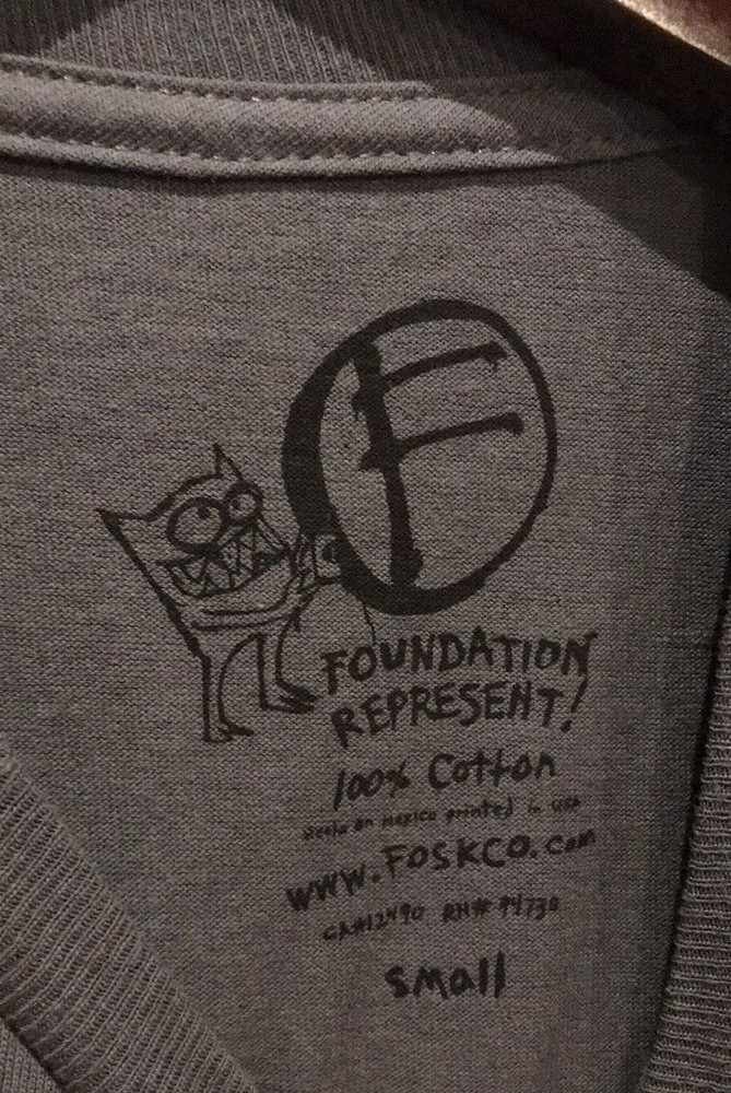 Foundation Skateboards Mens Grey Small Tee