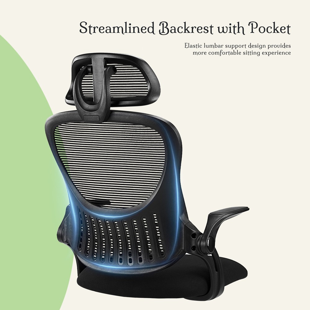 High-Back Ergonomic Computer Desk Chair,Mesh Rolling Home Office Work Task Chair