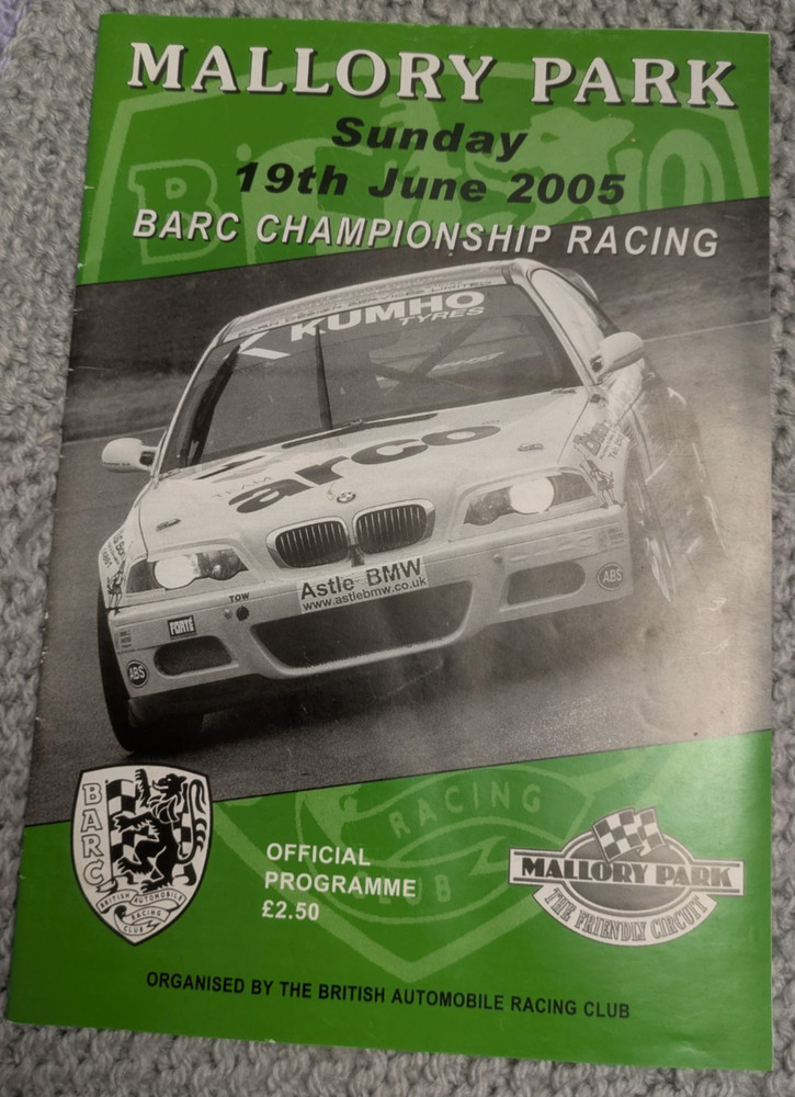 MALLORY PARK - 19th June 1995  RACEDAY  Official Programme