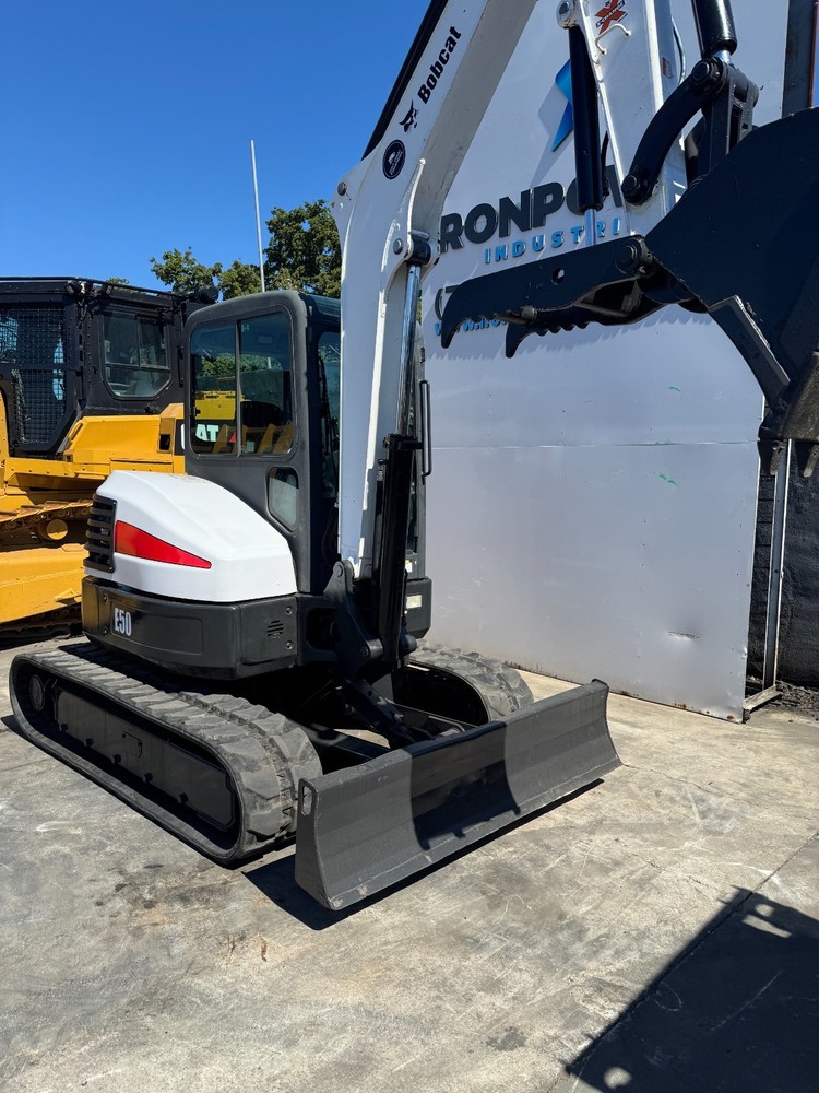 2018 Bobcat E50 Mini Excavator Enclosed Cab A/C & Heater