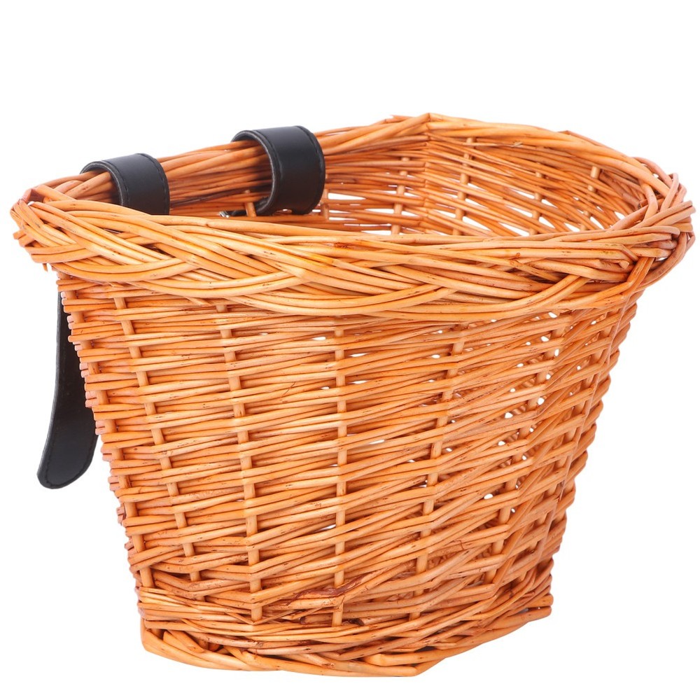 Woven Basket Wicker -woven Baskets Kid Bicycle Weave Container Storage