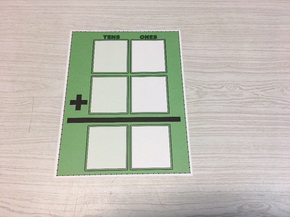 Set of 2 - Laminated Math Work Mats #22 - Dry Erase