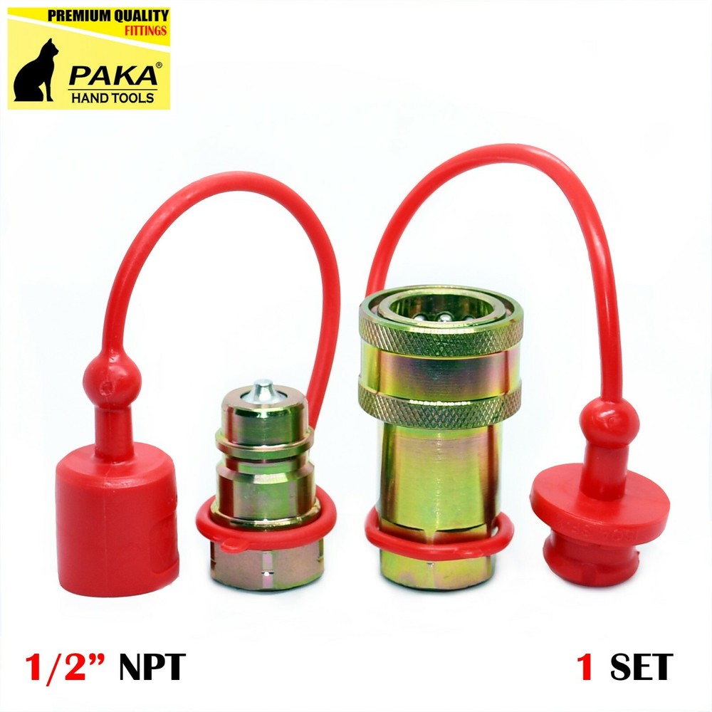 1/2″ NPT ISO 7241-B Quick Disconnect Hydraulic Coupler Set (1 SET)