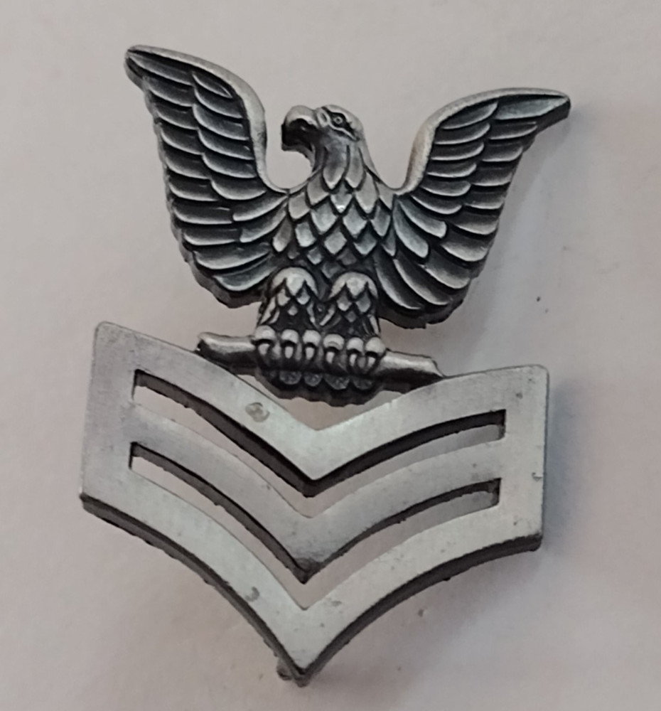 Navy Military Dual Clutch Eagle Pin