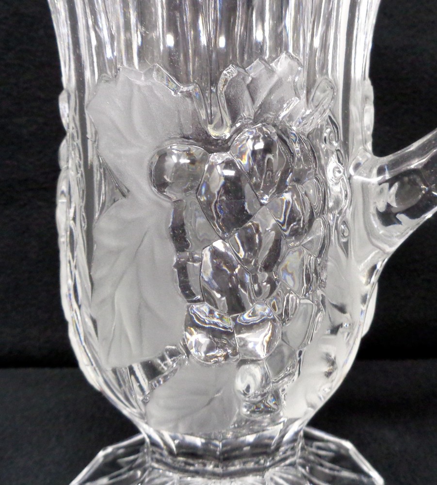 Vintage Lead-Cut Crystal Handled Pitcher