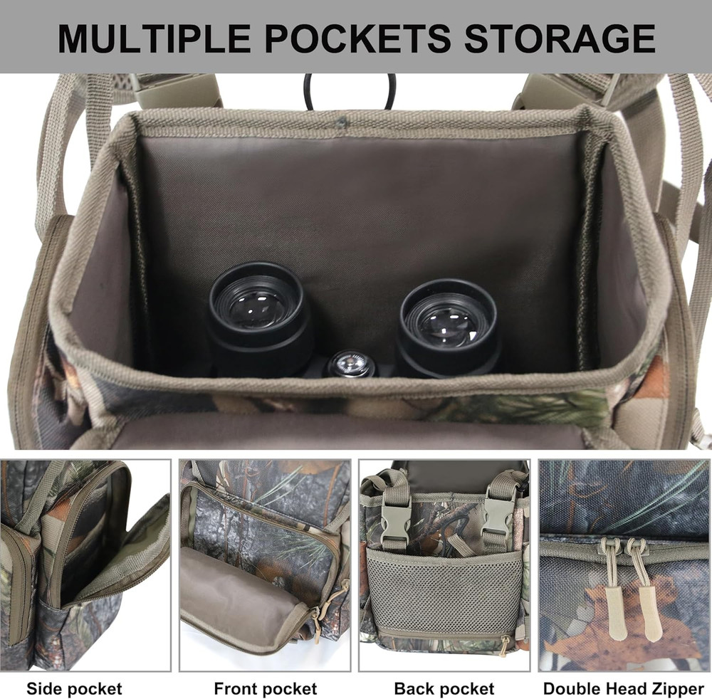 Binocular Harness Chest Pack, Bino Case with Rangefinder Pouch, Binocular Harnes