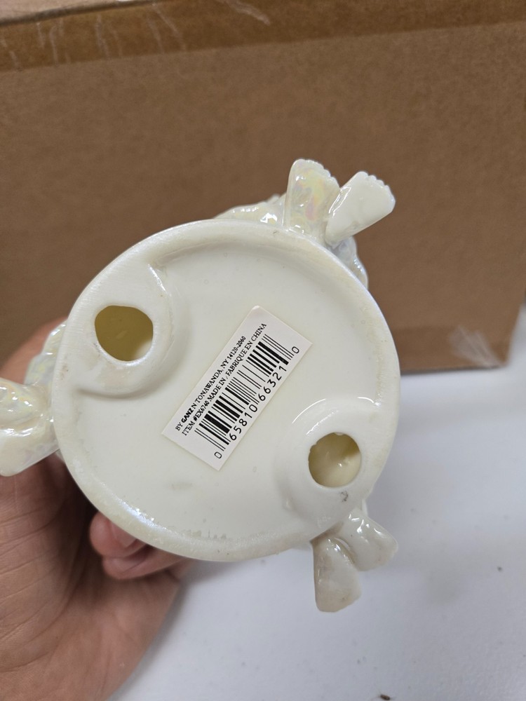 Iridescent Ceramic Angels Tealight Candle Holder