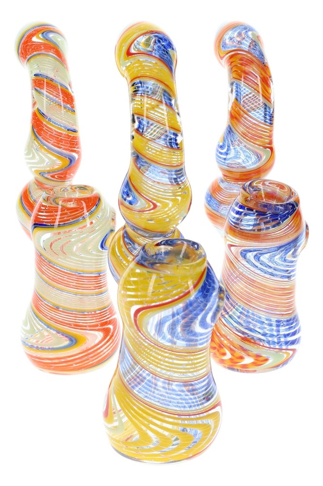 6.5" Multicolor Striped Sherlock Bubbler
