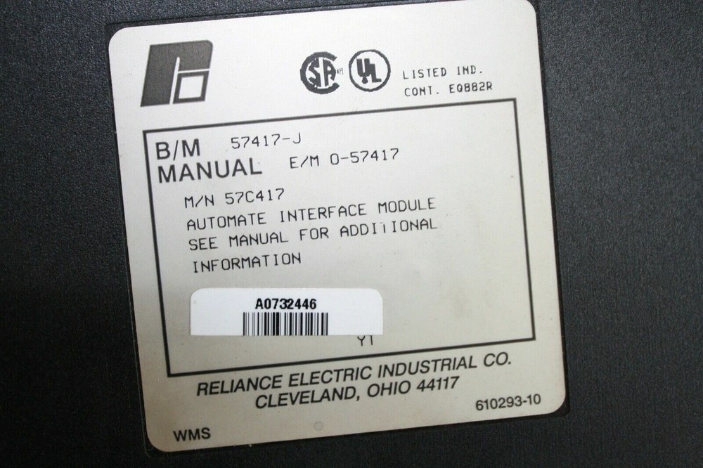 RELIANCE 57417-J AUTOMATE INTERFACE MODULE 57C417