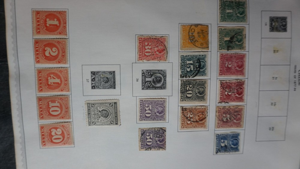 Chile fine collection on pages