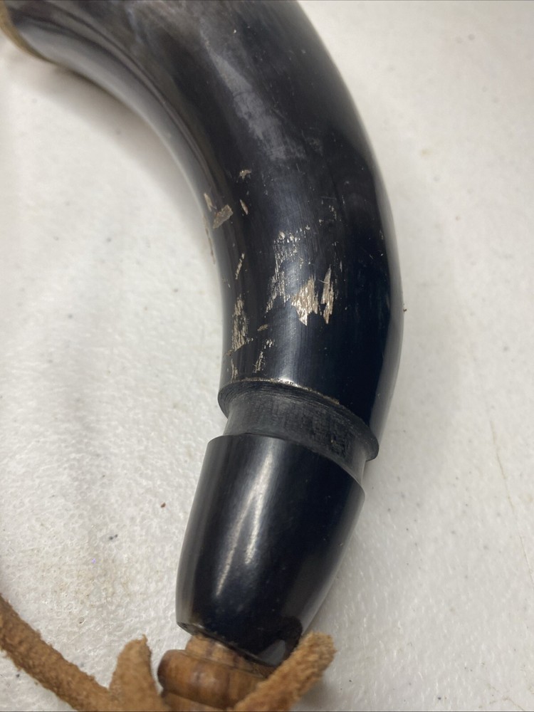 MUZZLE LOADER BLACK POWDER HORN 7” RE-ENACTMENT