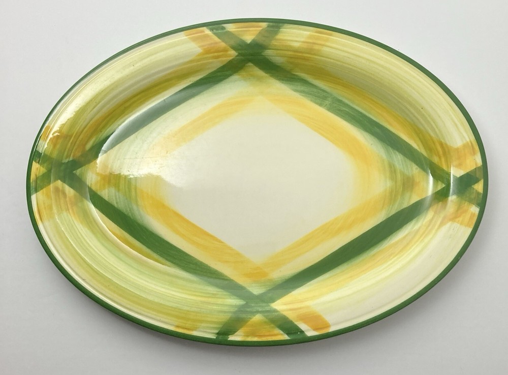 Metlox “Gingham” 6-Piece Ceramic Dinnerware Serving Hostess Set