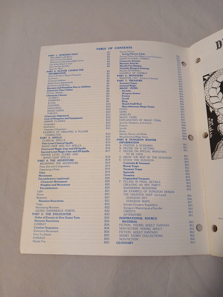 Vintage Dungeons and Dragons Basic Rulebook Very Fine Condition