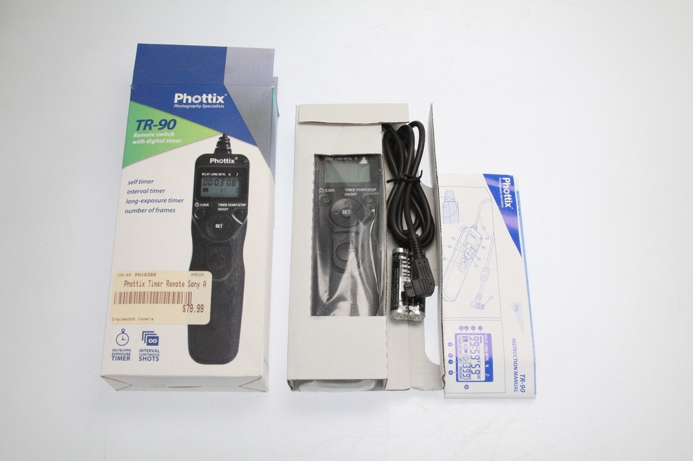 Phottix TR-90 for SONY S6 Remote Shutter Cable Release Control Interval Timer