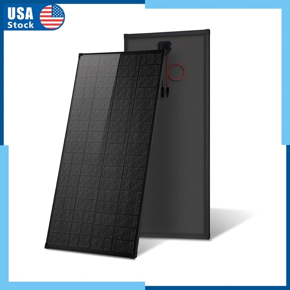 200W Solar Panel Monocrystalline Cell Battery Power Boat Roof RV Home Off-Grid