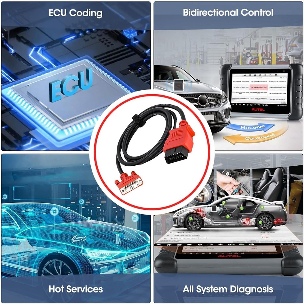 OBD2 II Main Test DB26 Cables for Diagnostic Scan Tools fits MaxiSys MS908PRO