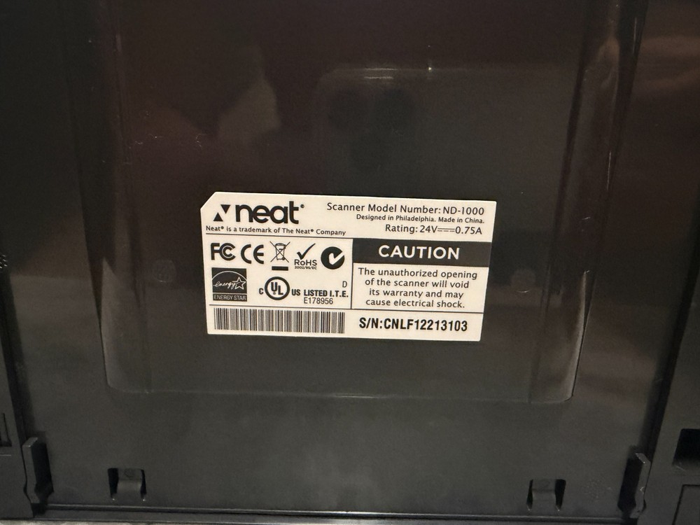 Neat ND-1000 Desktop Document Scanner Tested Working USB w/ Power Adapter