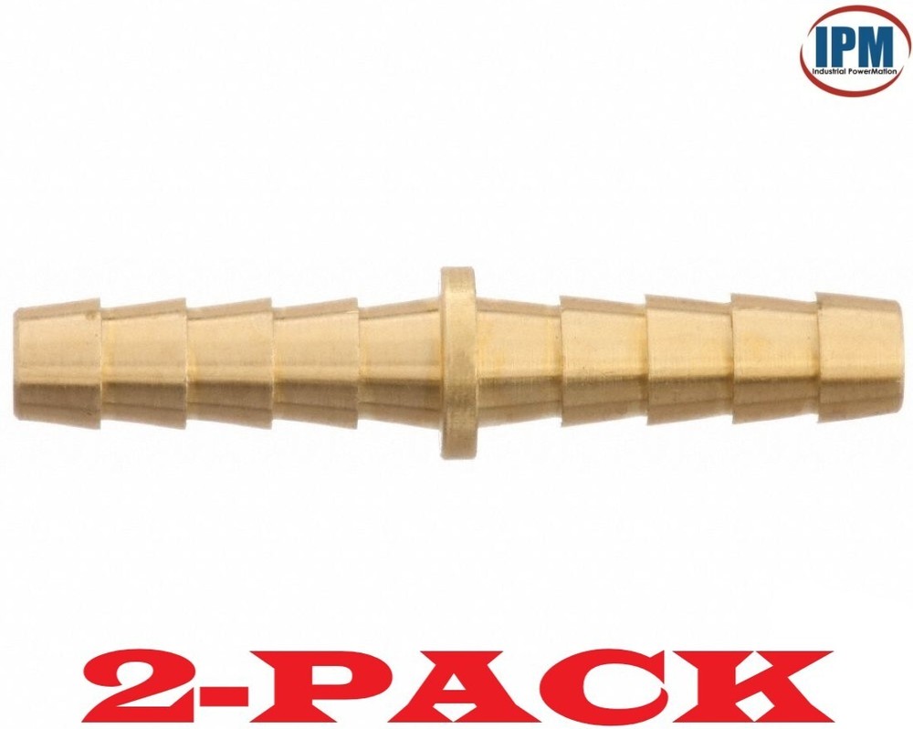 2-PACK! 1/4" x 1/4" Barb Brass Hose Mender Splicer HMB04-04 (IPM) BRAND NEW!