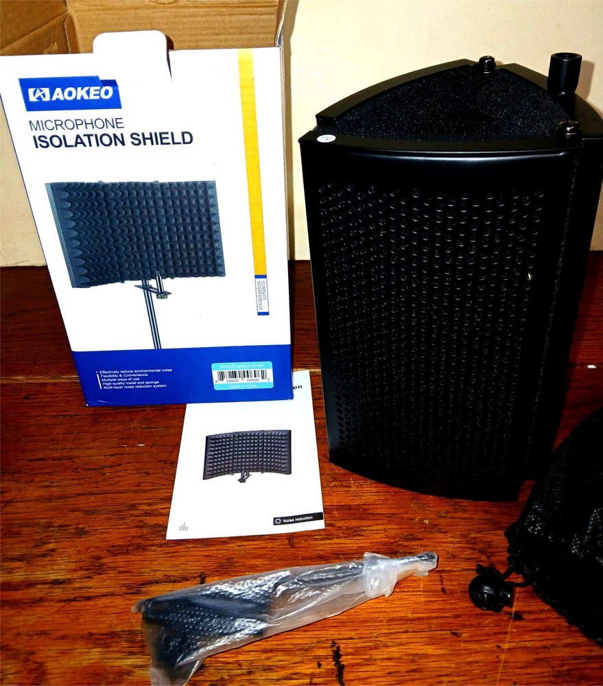Aokeo Microphone Isolation Shield - noise reduction - New