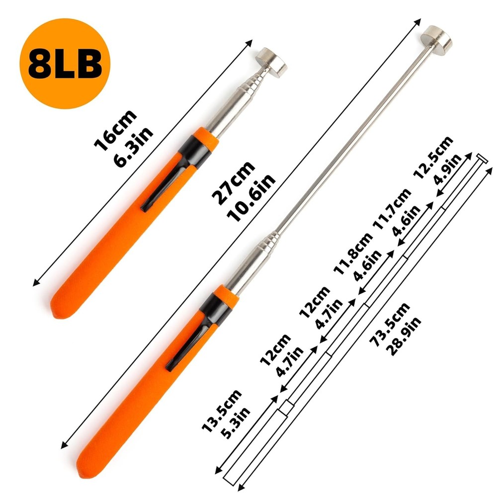 Telescoping Magnet Pickup Tool Set 4 Pack Extendable Telescopic black,blue