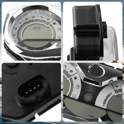 278002270 Speedometer with LCD Gauge & Chrome Bezel, LCD Speedometer Gauge