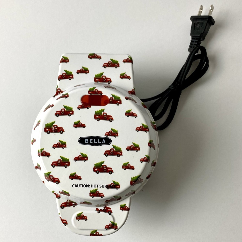 Bella Mini Waffle Maker Christmas Tree Design, Multicolor, Holiday Edition