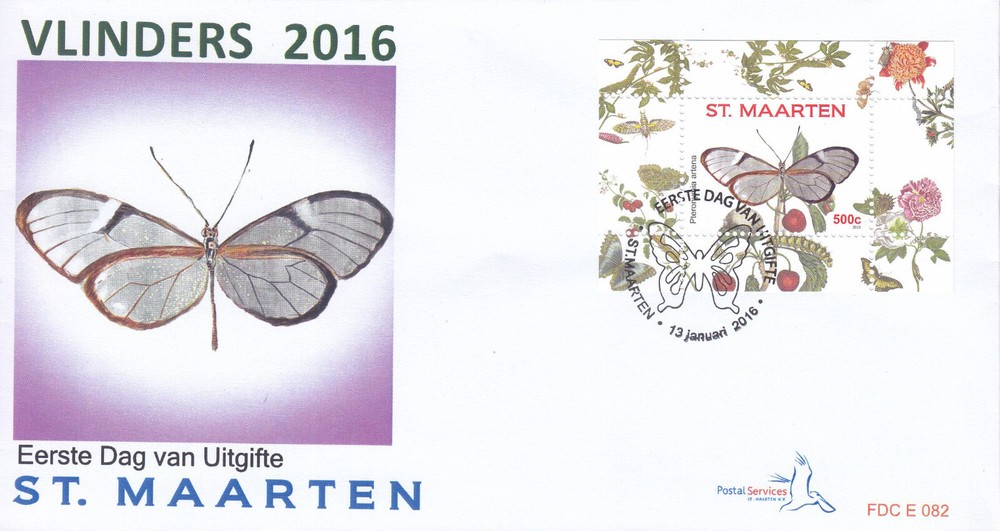 Sint Maarten Issue FDC 2016 (82) Butterflies