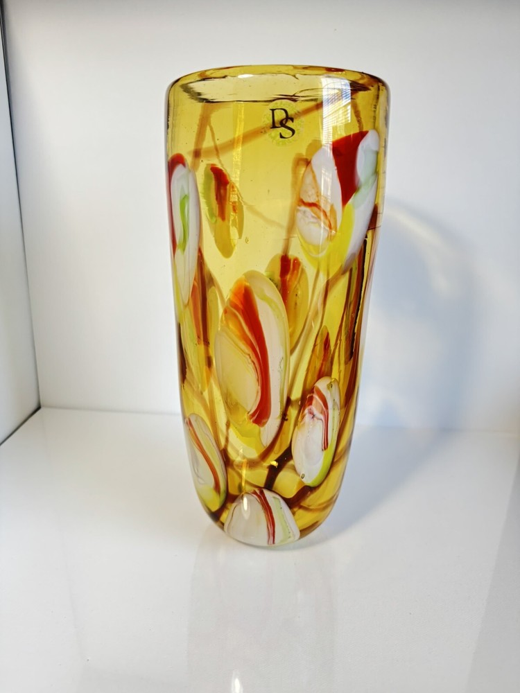 Large Amber Floral Design Art Studio
