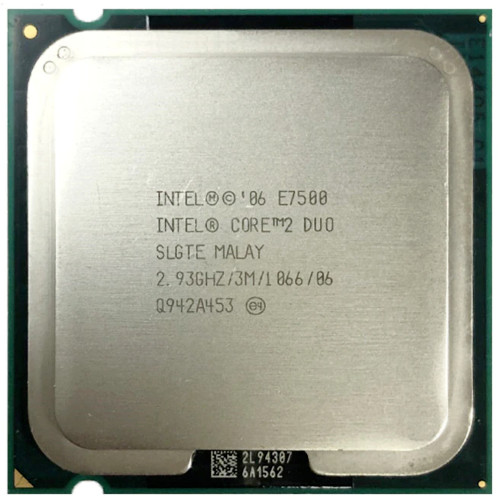 Used Intel Core 2 Duo E7500 2.93GHz Dual-Core 3MB Cache LGA775 CPU Processor