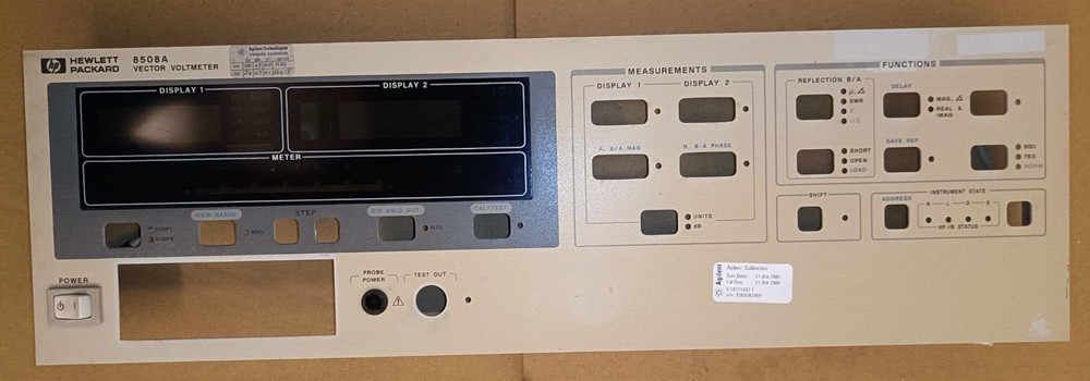 Front Panel  for Agilent / HP 8508A - Vector Voltmeter Mainframe