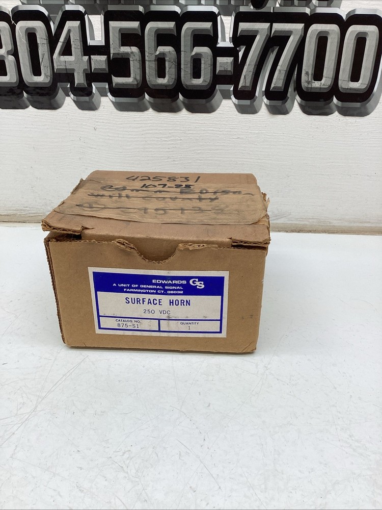 Edwards Surface Horn 250VDC 875-S1 NIB