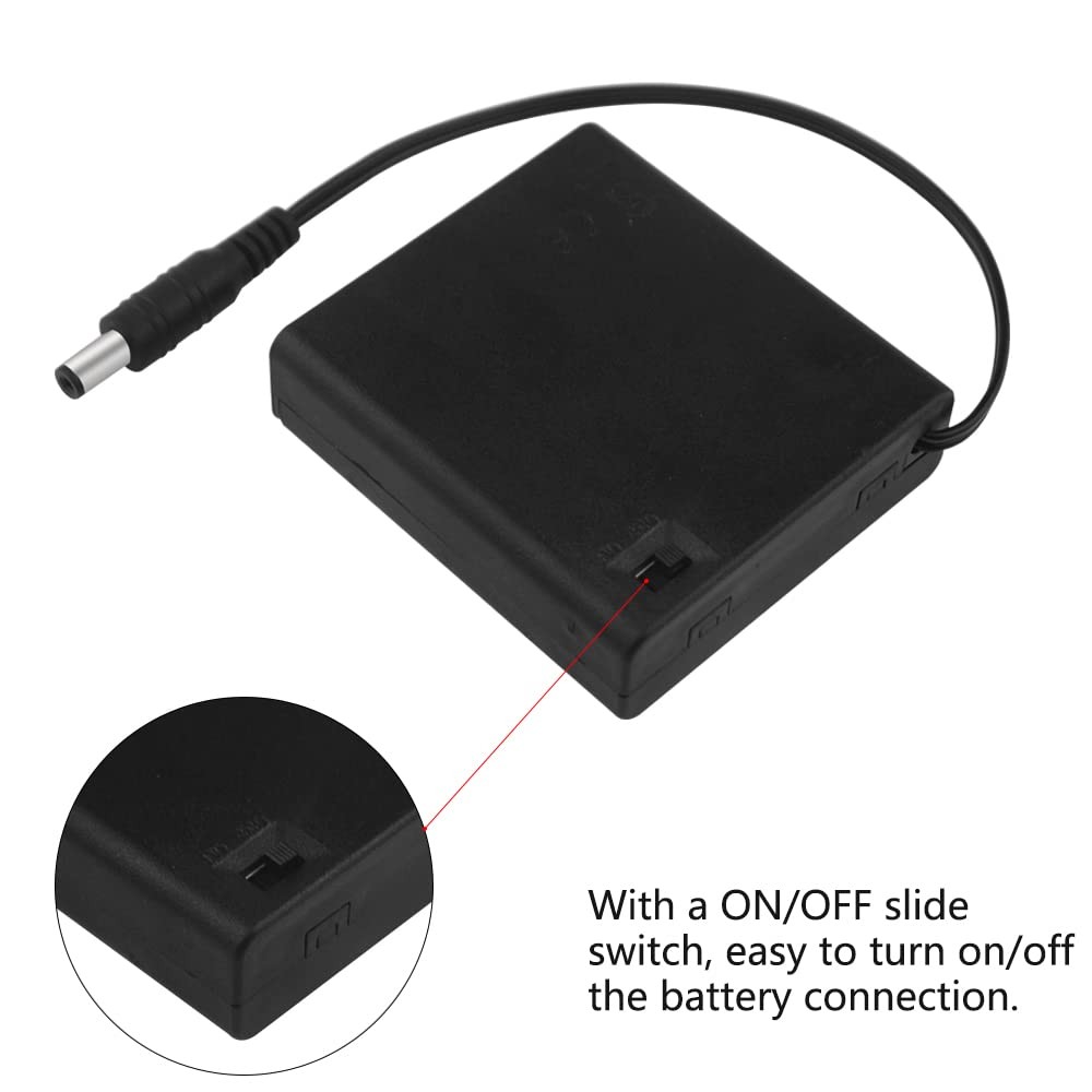 WMYCONGCONG 5 PCS 4 AA Battery Holder with Switch 6V Case Holder...