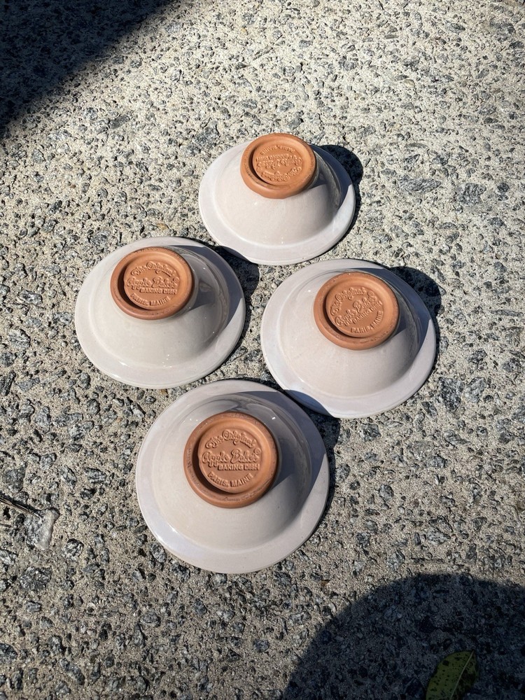 Vintage Set 4 The Original Apple Baker Baking Dish Blue Cottagecore Kitchenware