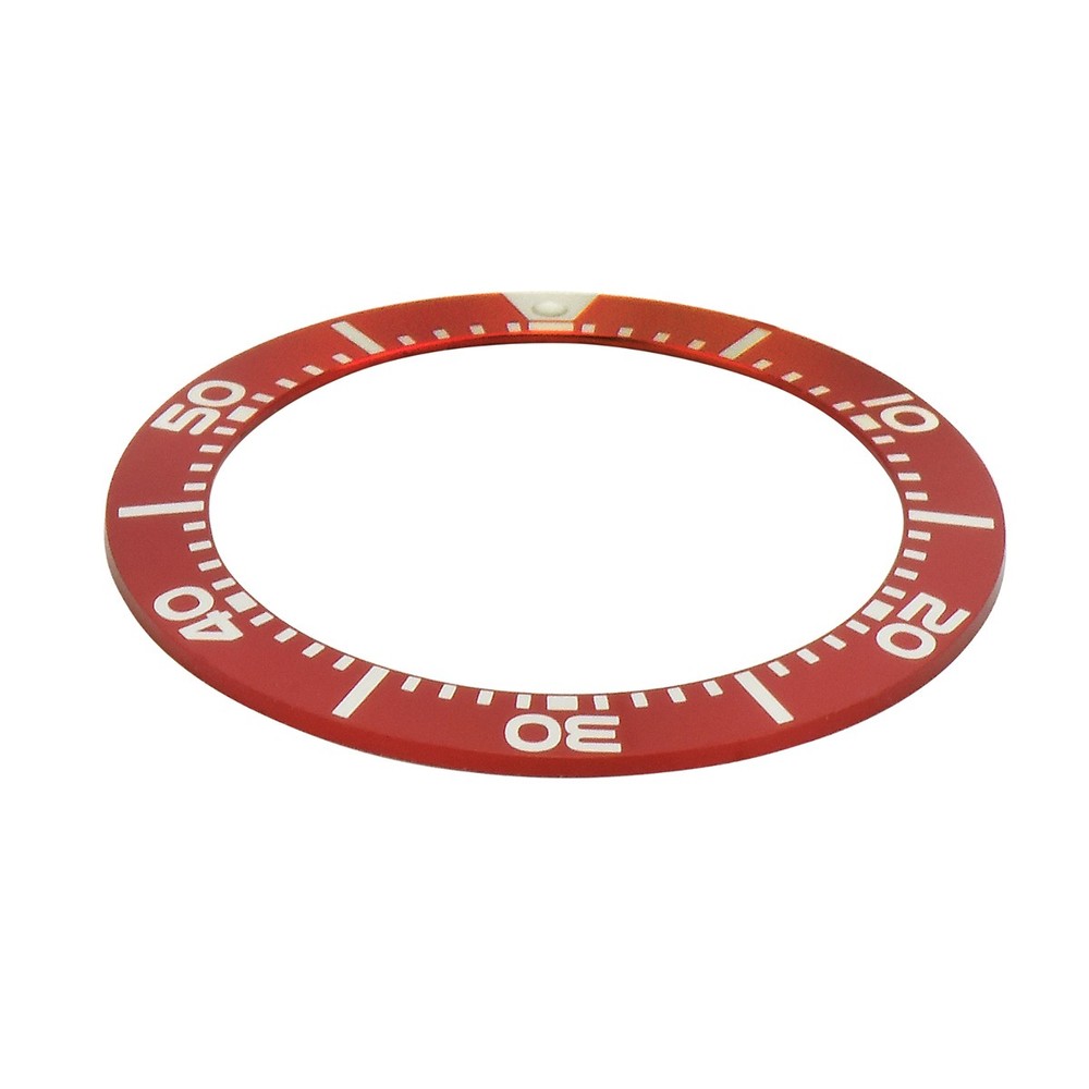 REPLACEMENT BEZEL INSERT RED FOR WATCH 38.40MM X 28.90MM