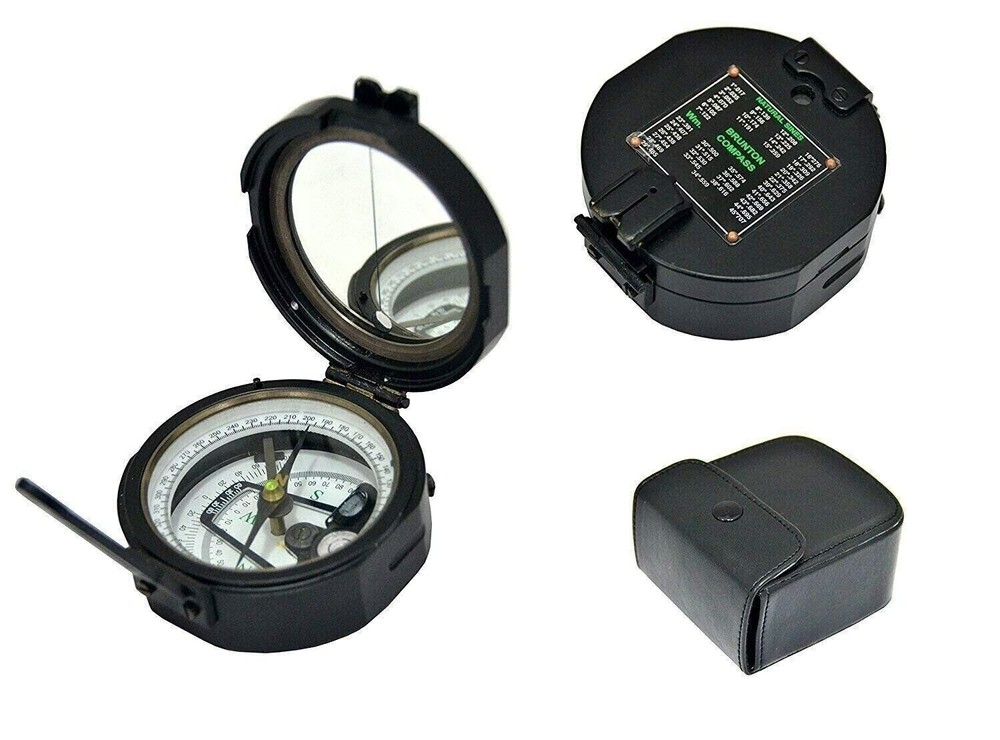 Brass Geological Brunton Compass Transit Survey Testing & Measuring compass.