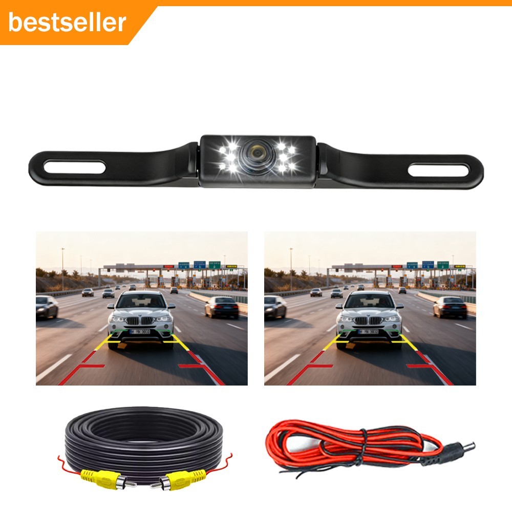 Rearview Backup Camera Reverse Parking Compatible For US License Plates 170°