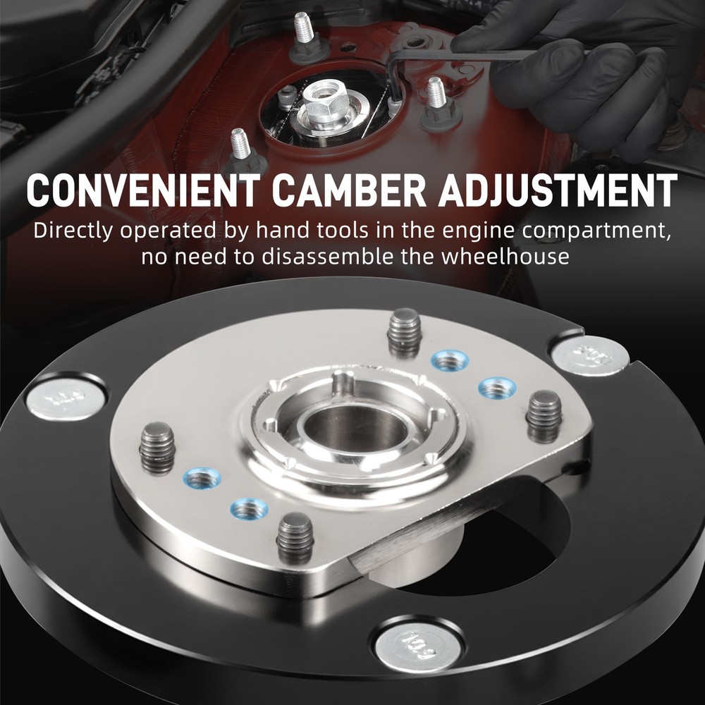 Adjustable Front Camber Caster Plates For BMW E81 E82 E87 E88 E90 E91 E92 E93 X1