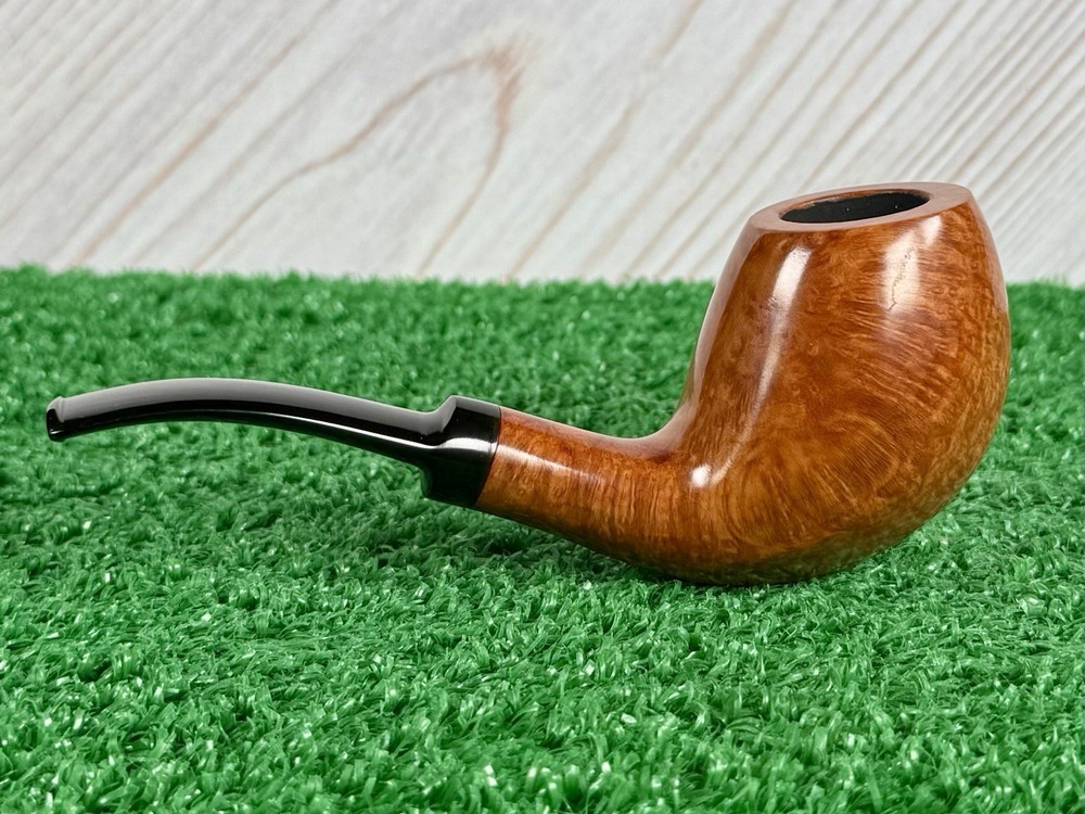 SAM LEARNED FREEHAND BENT EGG ARTISAN PIPE, CRESCENT MOON GRADED. USA