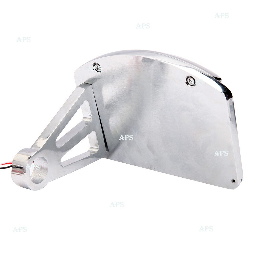 Motorcycle License Plate LED Tail Light Horizontal Mount Bracket Holder Custom
