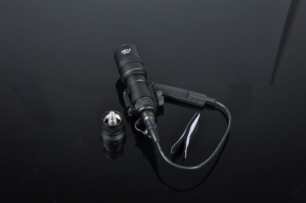 Mini Light Tactical LED Flashlight Rail Mount Press Switch Tail for M300B M600B