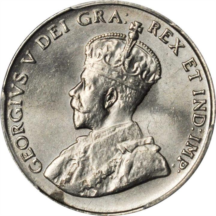 1922 Canada 5 Cents, PCGS MS 64, Attractive Example, KM 29.